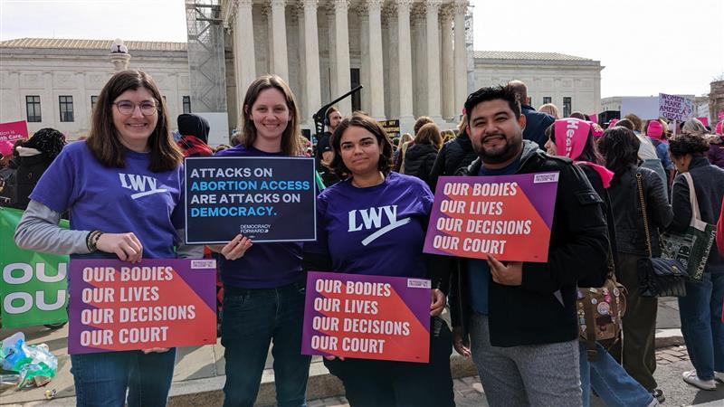 League members in front of the Supreme Court